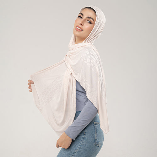 KC1179 - Light Beige Kuwaiti Cotton Scarf