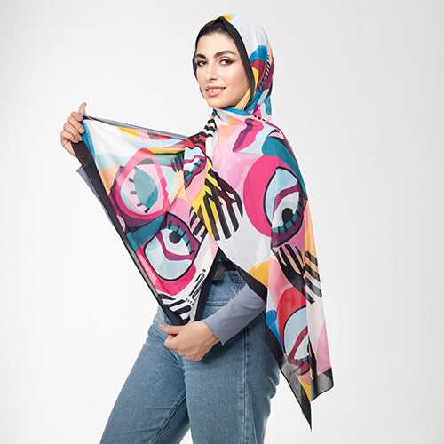 PC1130 - All Eyes on you Printed Chiffon Scarf