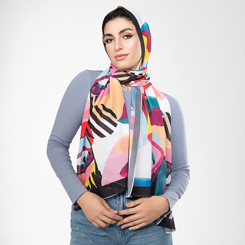 PC1130 - All Eyes on you Printed Chiffon Scarf